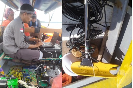 survey sub bottom profiler dan side scan sonar di waduk duriangkang, batam